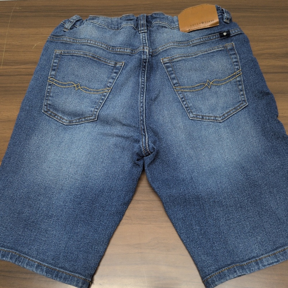 Lucky Brand denim shorts womens 16 blue mid rise Classic Straight casual - Picture 4 of 5